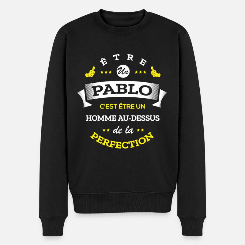 PABLO PARFAIT - NOM PABLO - Pull Premium bio Homme - noir