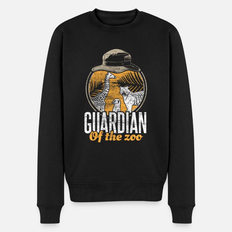 Zoo Besucher Freizeit Geschenk - Männer Premium Bio Pullover - Schwarz