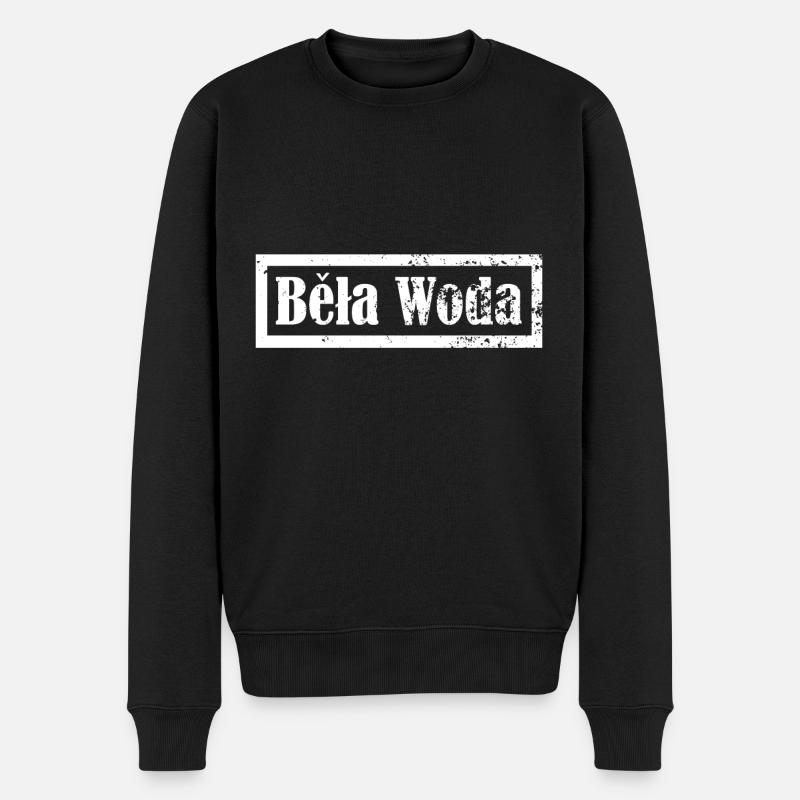 Weißwasser Bela Woda - Männer Premium Bio Pullover - Schwarz