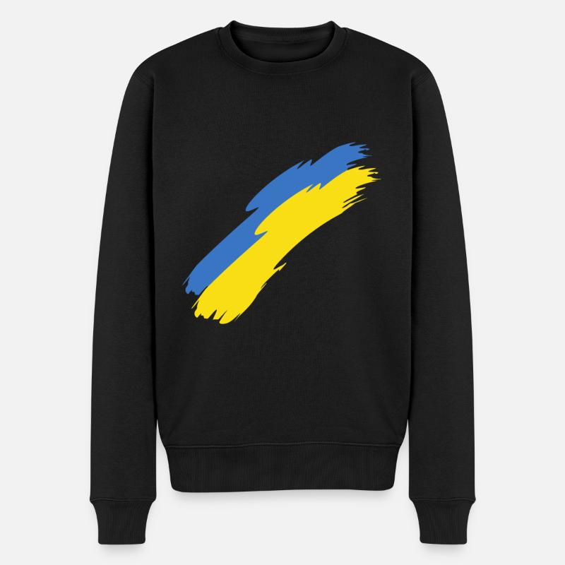 Ukraine - Männer Premium Bio Pullover - Schwarz