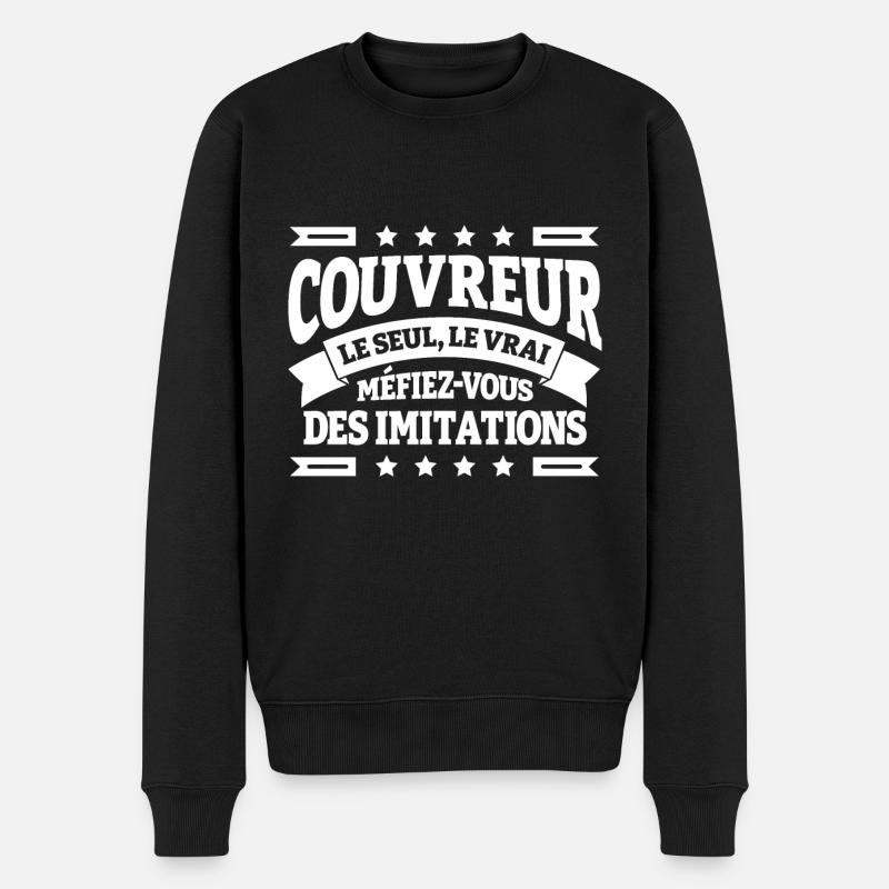COUVREUR LE SEUL LE VRAI - Pull Premium bio Homme - noir