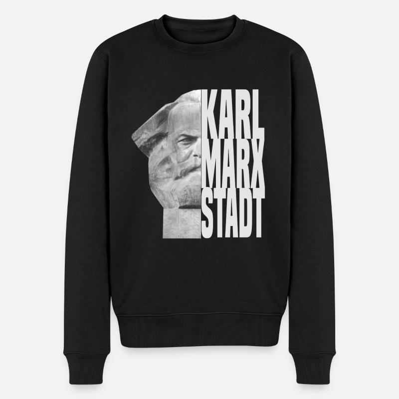 karl marx stadt chemnitz - Männer Premium Bio Pullover - Schwarz