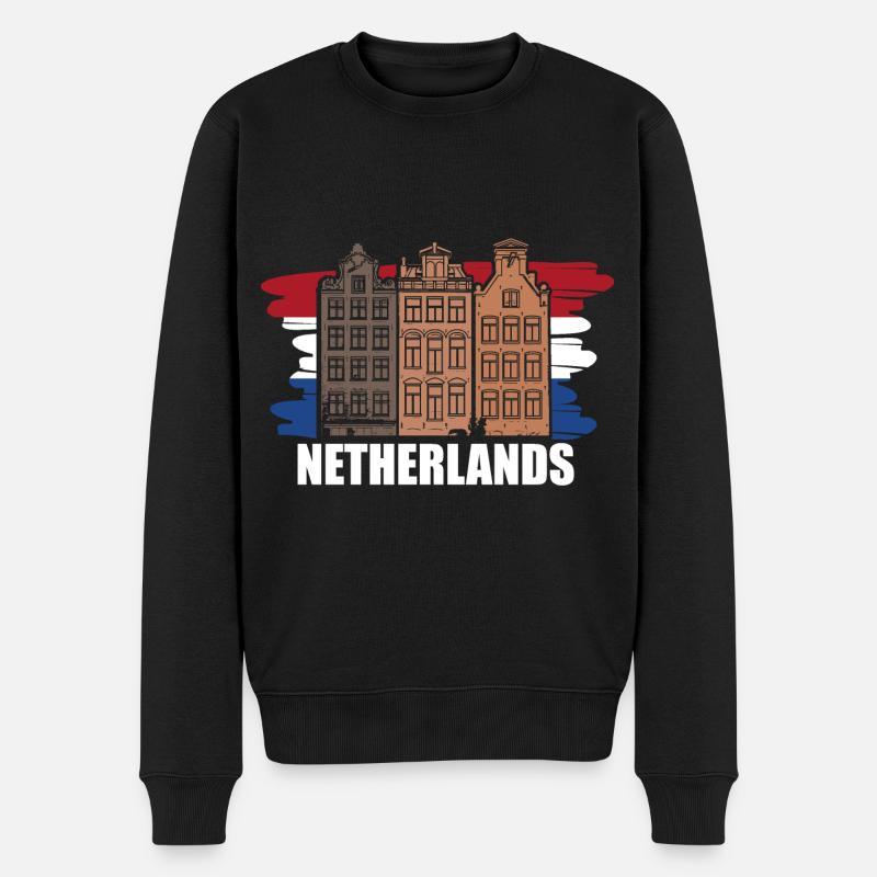 Pays-Bas Weed Stolz Cadeau - Pull Premium bio Homme - noir