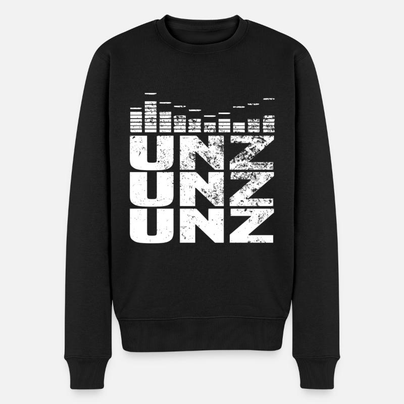 unz unz unz techno - Männer Premium Bio Pullover - Schwarz