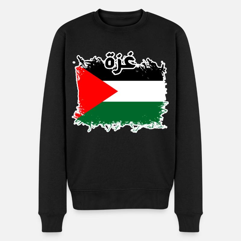 Gaza غزة - Pull Premium bio Homme - noir