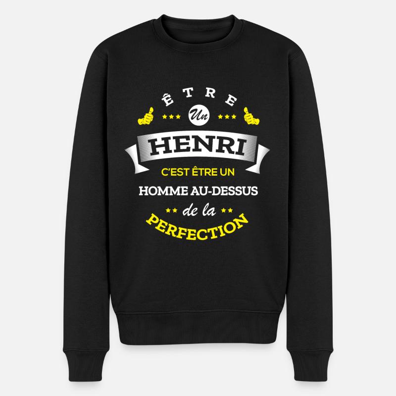 HENRI PARFAIT - NOM HENRI - Pull Premium bio Homme - noir