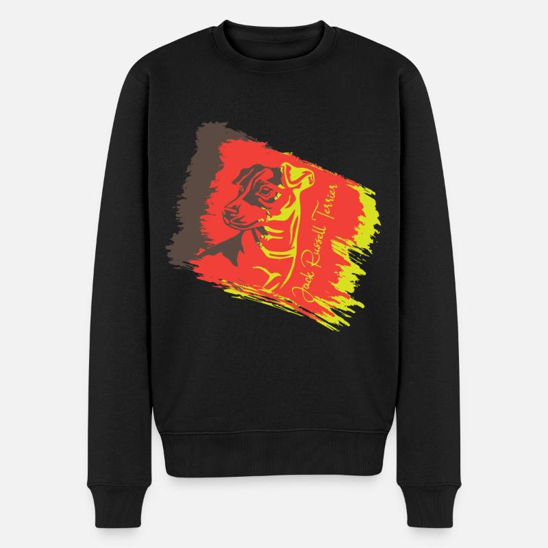 Jack Russel Terrier - Männer Premium Bio Pullover - Schwarz