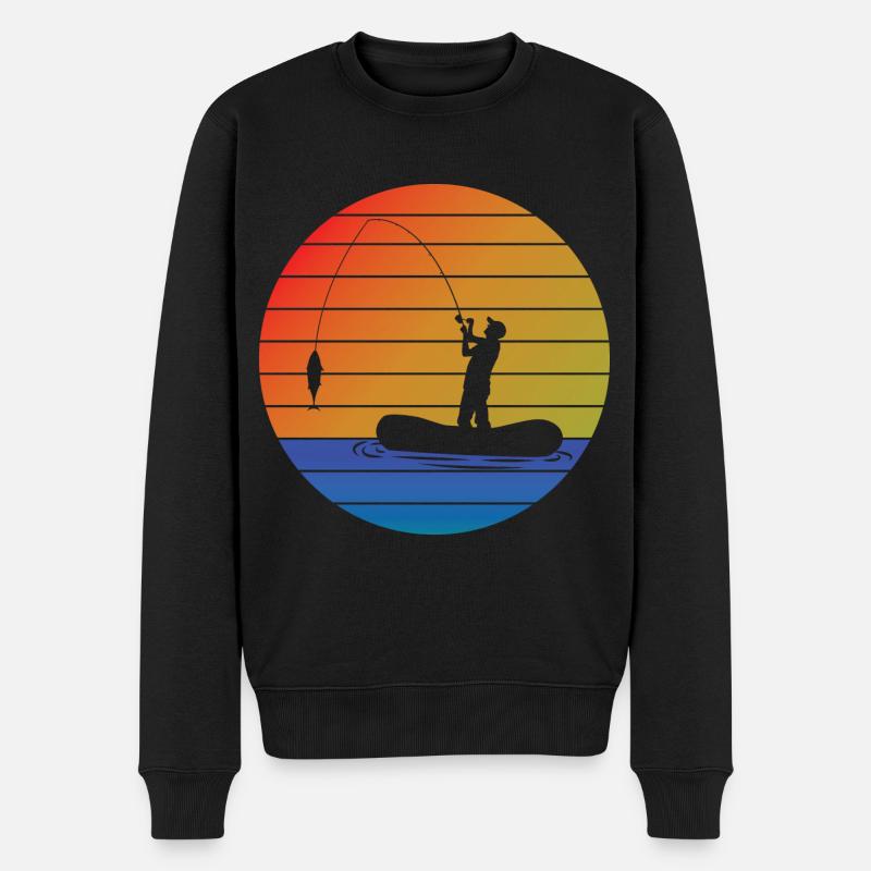 Pêcher pêcher rétro pêche pêche pêche - Pull Premium bio Homme - noir