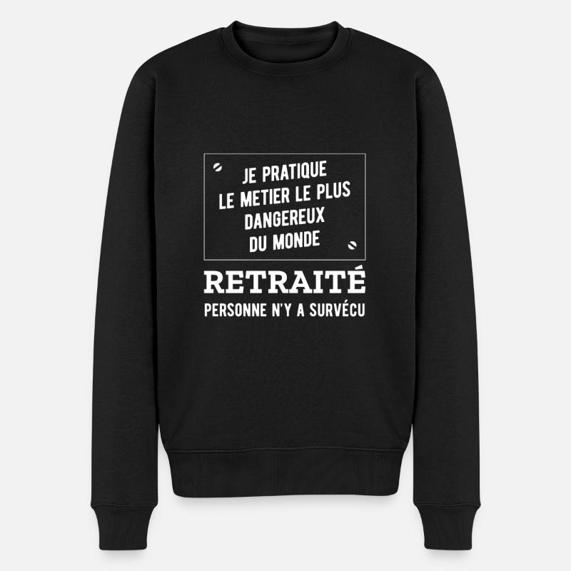 RETRAITÉ HUMOUR RETRAITE - Pull Premium bio Homme - noir