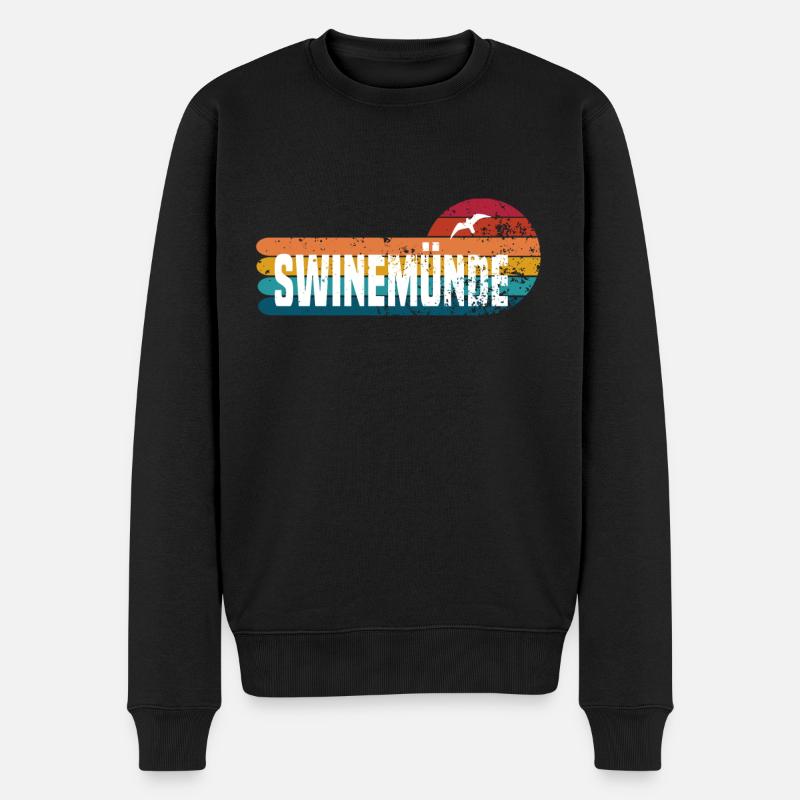 swinemünde - Männer Premium Bio Pullover - Schwarz