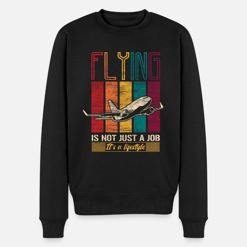 Pilote Pilote Profession de pilote - Pull Premium bio Homme - noir