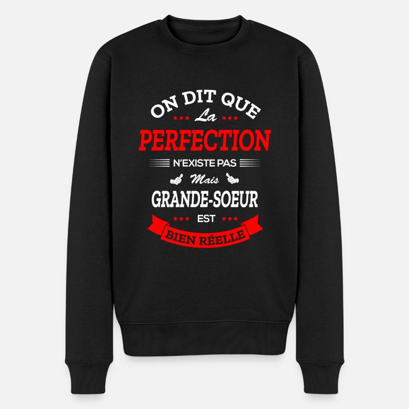 GRANDE-SŒUR PARFAITE - Pull Premium bio Homme - noir