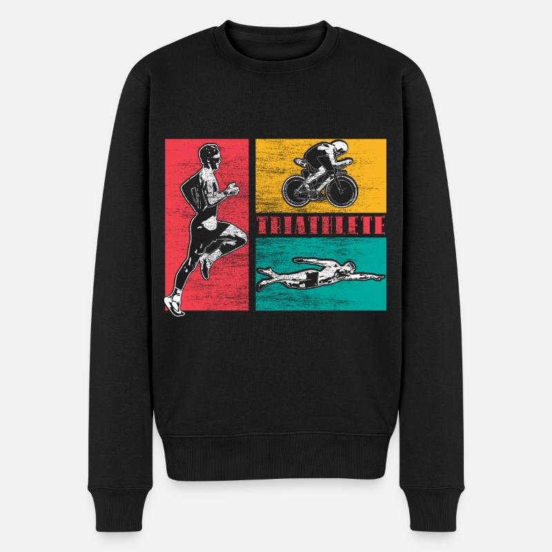 Courses de triathlon - Pull Premium bio Homme - noir