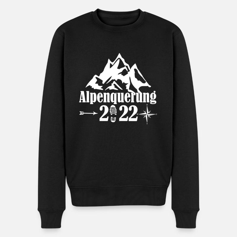 alpenquerung 2022 - Männer Premium Bio Pullover - Schwarz