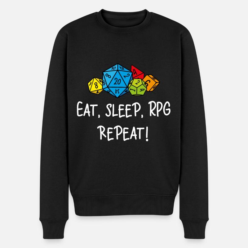 Eat, sleep, RPG, repeat - Pull Premium bio Homme - noir