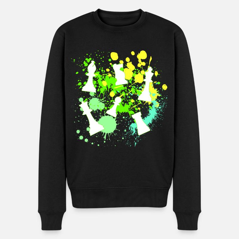 Pièces d’échecs - Pull Premium bio Homme - noir