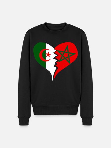 Marokko Algerien - Männer Premium Bio Pullover - Schwarz