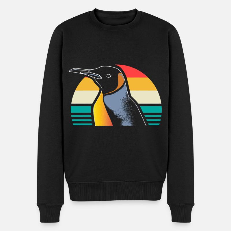 Pinguin Südpol Seevogel - Männer Premium Bio Pullover - Schwarz