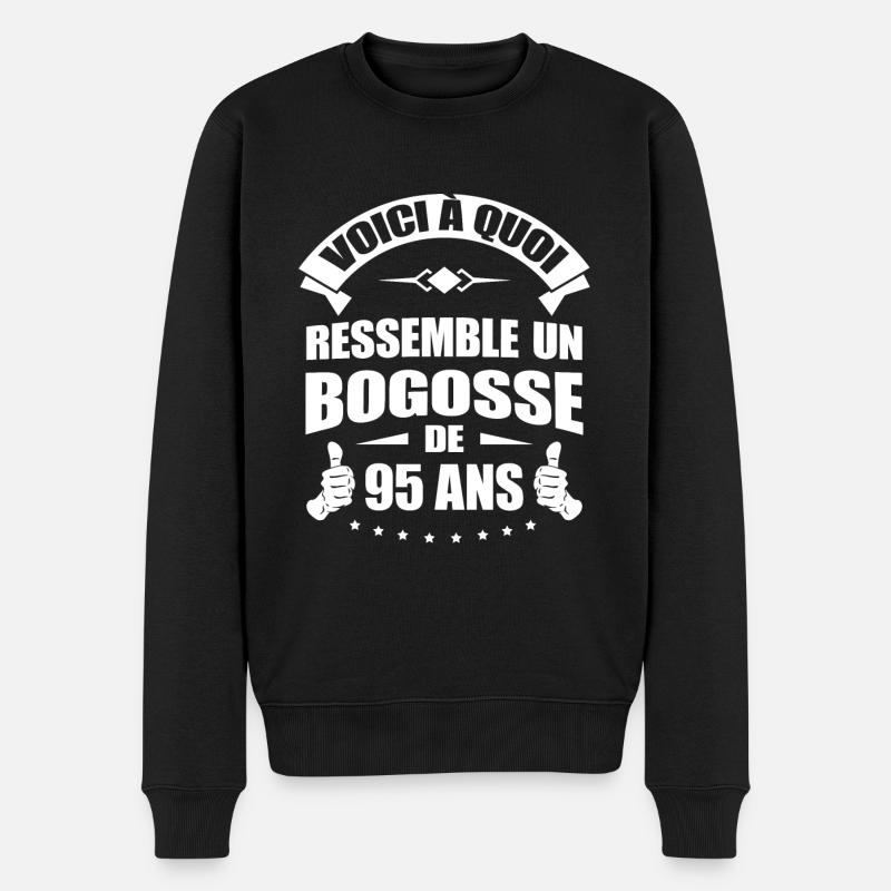 BOGOSSE DE 95 ANS - Pull Premium bio Homme - noir