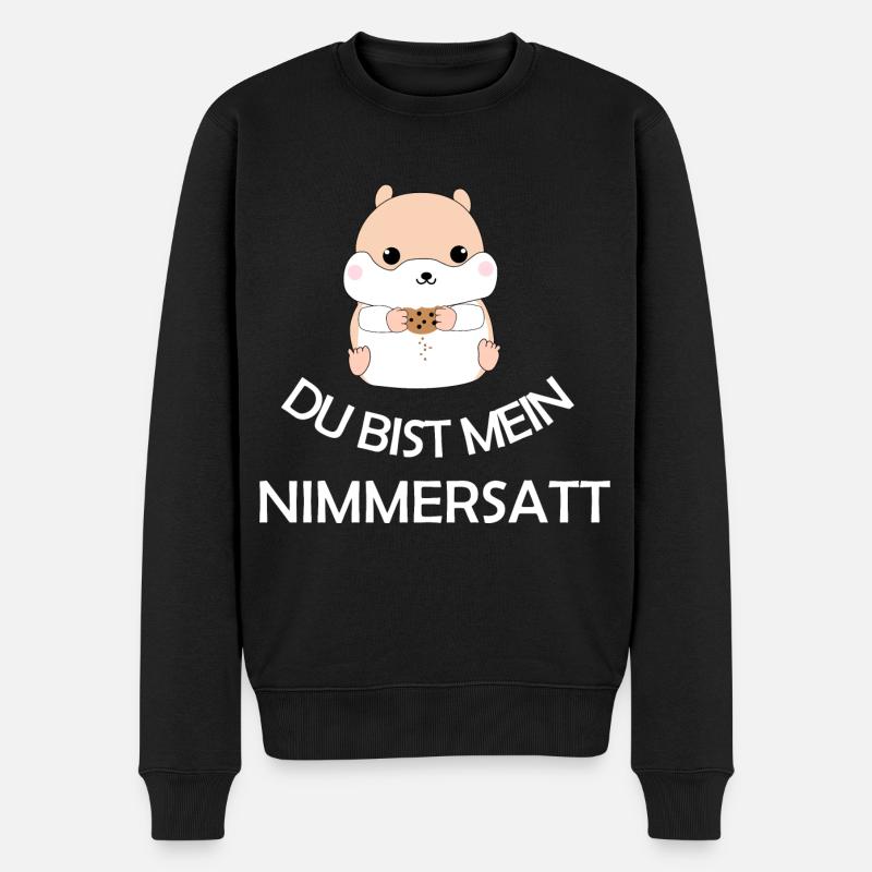 Nimmersatt - Männer Premium Bio Pullover - Schwarz