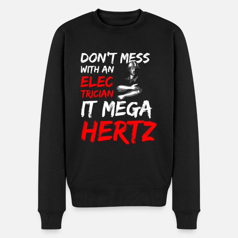 Strom Elektroniker - Männer Premium Bio Pullover - Schwarz
