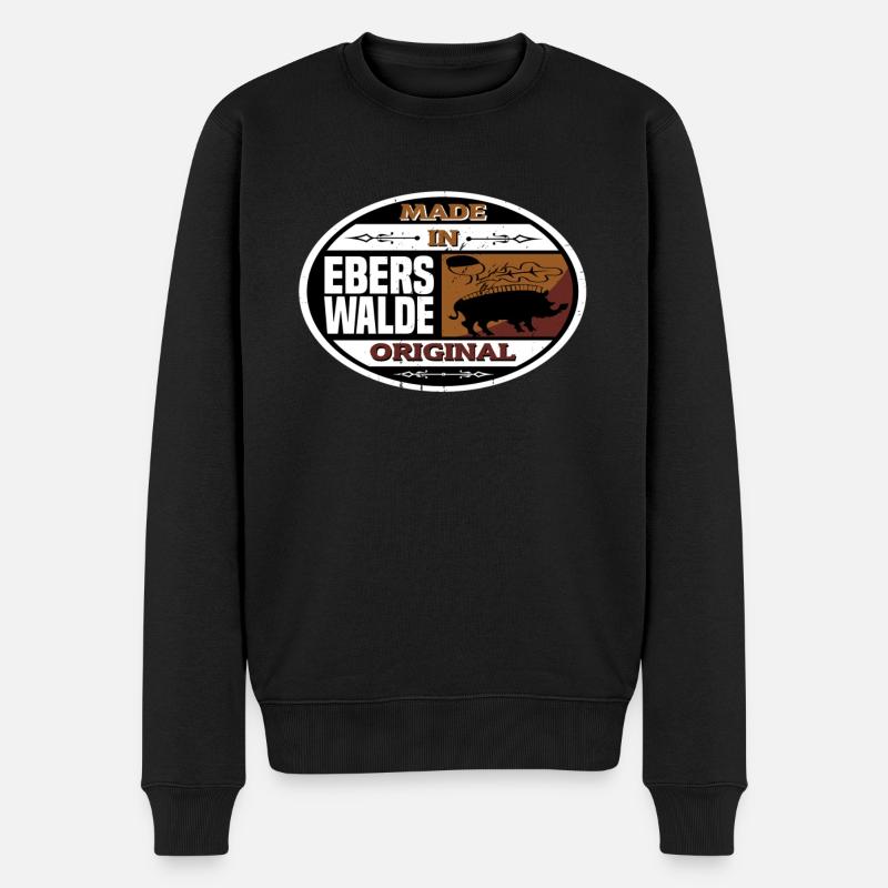made in eberswalde - Männer Premium Bio Pullover - Schwarz