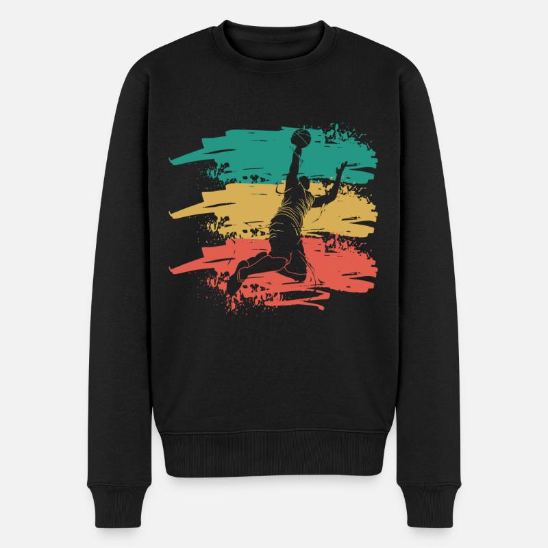 basket rétro - Pull Premium bio Homme - noir