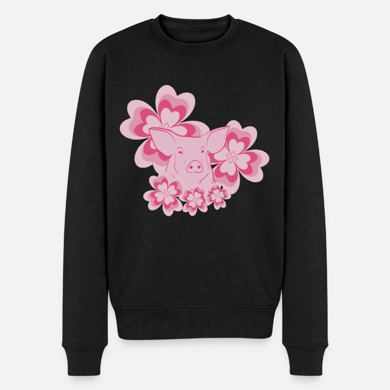 Cochon - Pull Premium bio Homme - noir