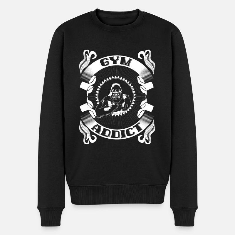 Krafttraining Gewichtheben Trainer Geschenkidee - Männer Premium Bio Pullover - Schwarz