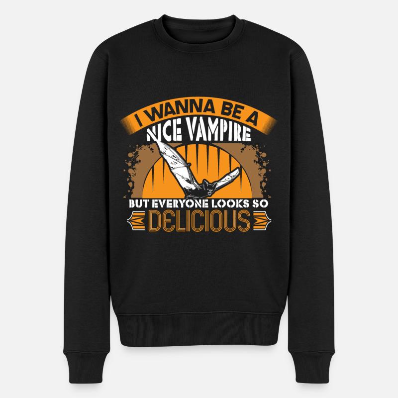 Halloween Vampire Count Dicton - Pull Premium bio Homme - noir