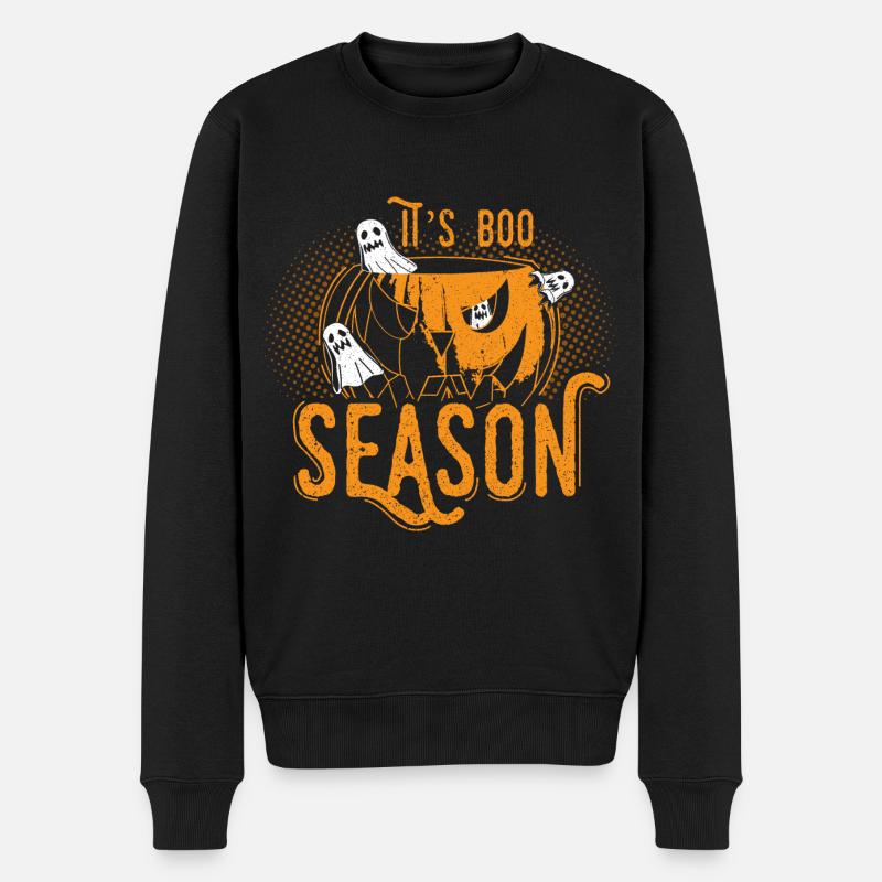 Halloween Ghost Ghost Saying - Men's Premium Organic Jumper - black