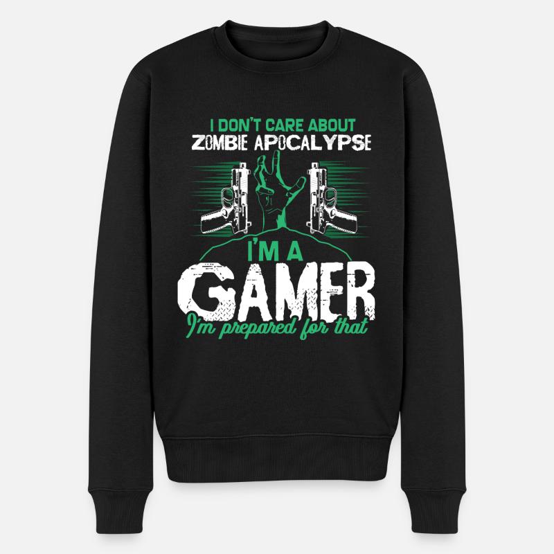 Zombie Apokalypse Virus Halloween - Männer Premium Bio Pullover - Schwarz