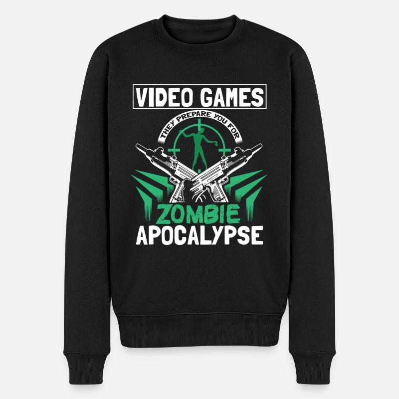 Zombie Apocalypse Zombies Cadeau - Pull Premium bio Homme - noir