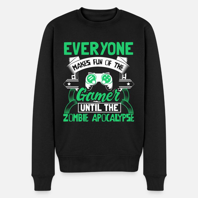 Zombie Apokalypse Gaming Geschenkidee - Männer Premium Bio Pullover - Schwarz