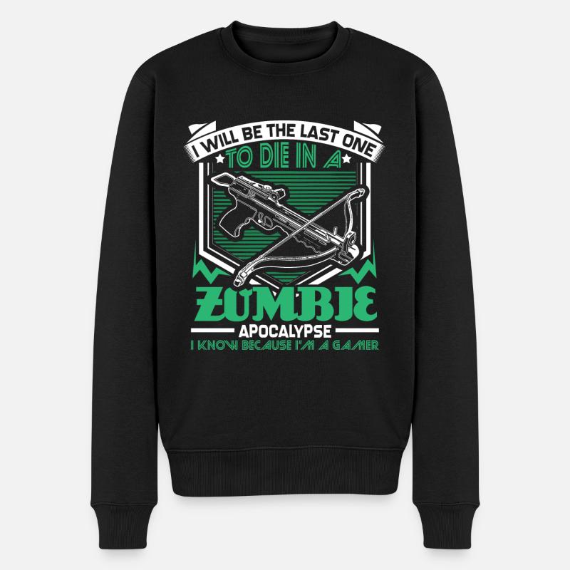 Zombie Apokalypse Games Geschenk - Männer Premium Bio Pullover - Schwarz