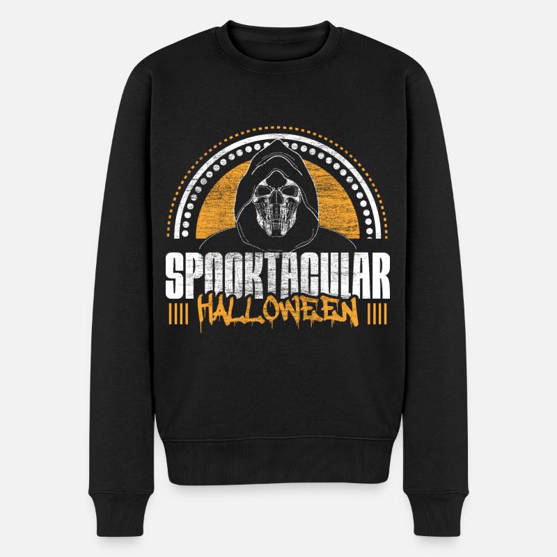 Halloween Squelette Cadeau Effrayant - Pull Premium bio Homme - noir