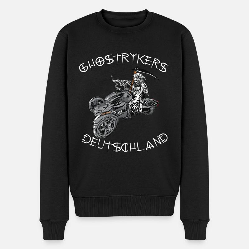 Ghostryker Deutschland Weiß - Männer Premium Bio Pullover - Schwarz
