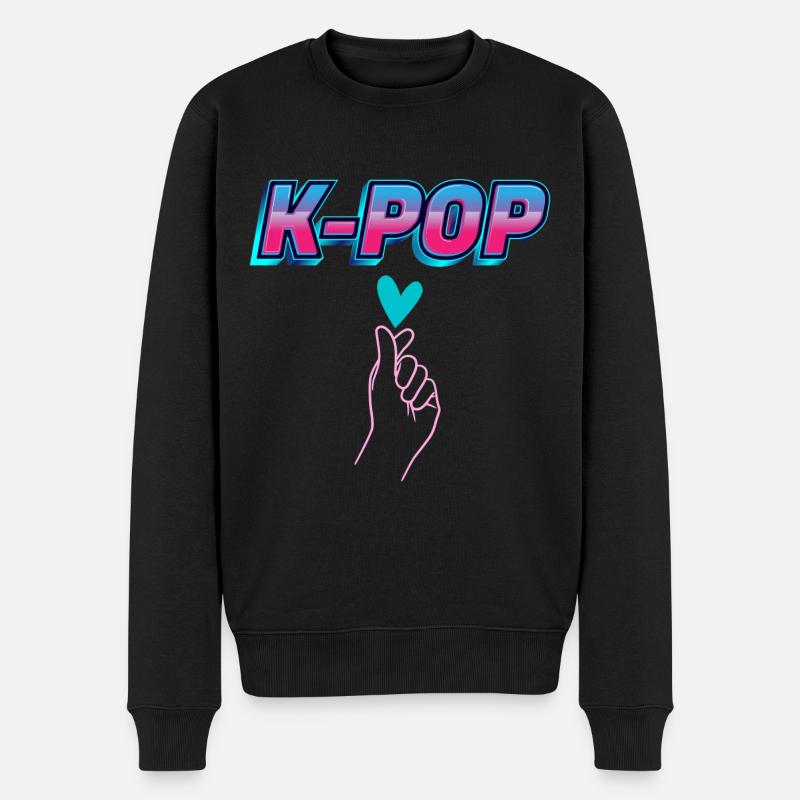 k-pop ou korean pop - Pull Premium bio Homme - noir