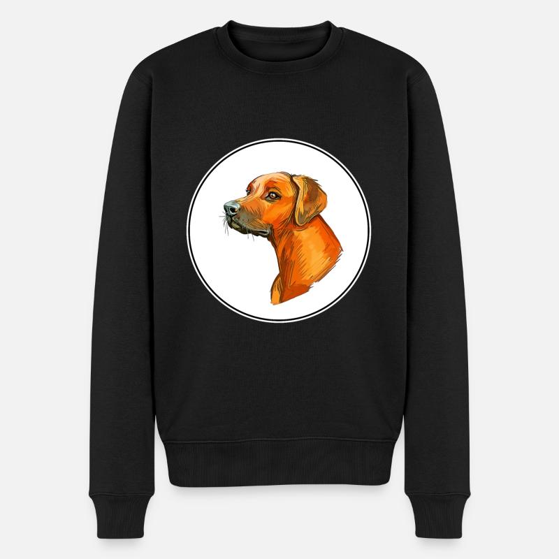 Rhodesian Ridgeback Dog Aquarelle Illustration - Pull Premium bio Homme - noir