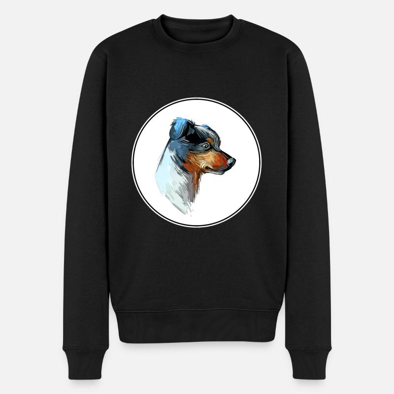 Ratonero Bodeguero Andaluz Hund Skizze Illustration - Männer Premium Bio Pullover - Schwarz