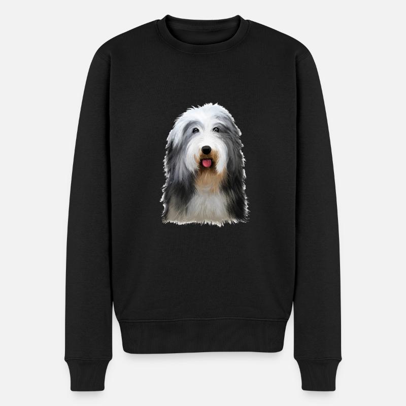 Beagle-Harrier Dufthund Hund Skizze Illustration - Männer Premium Bio Pullover - Schwarz