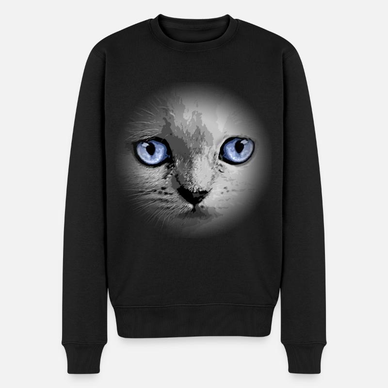 Kitty Kätzchen Katze - Männer Premium Bio Pullover - Schwarz