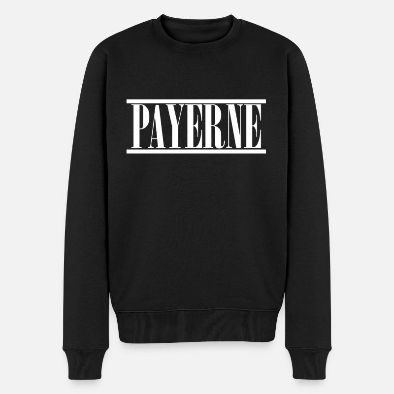 Payerne - Männer Premium Bio Pullover - Schwarz