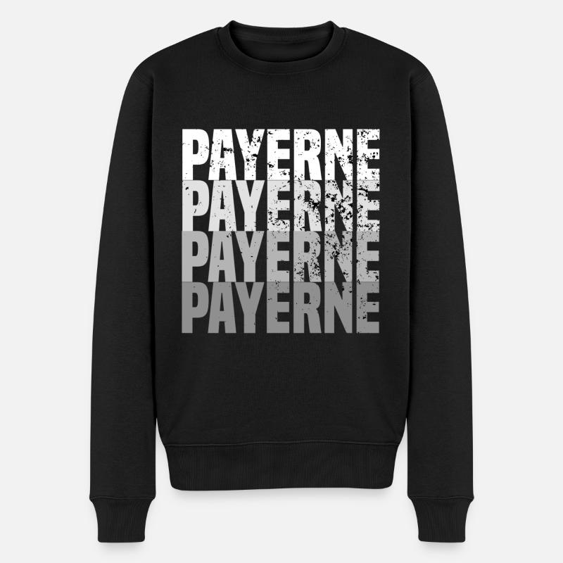 Payerne - Männer Premium Bio Pullover - Schwarz
