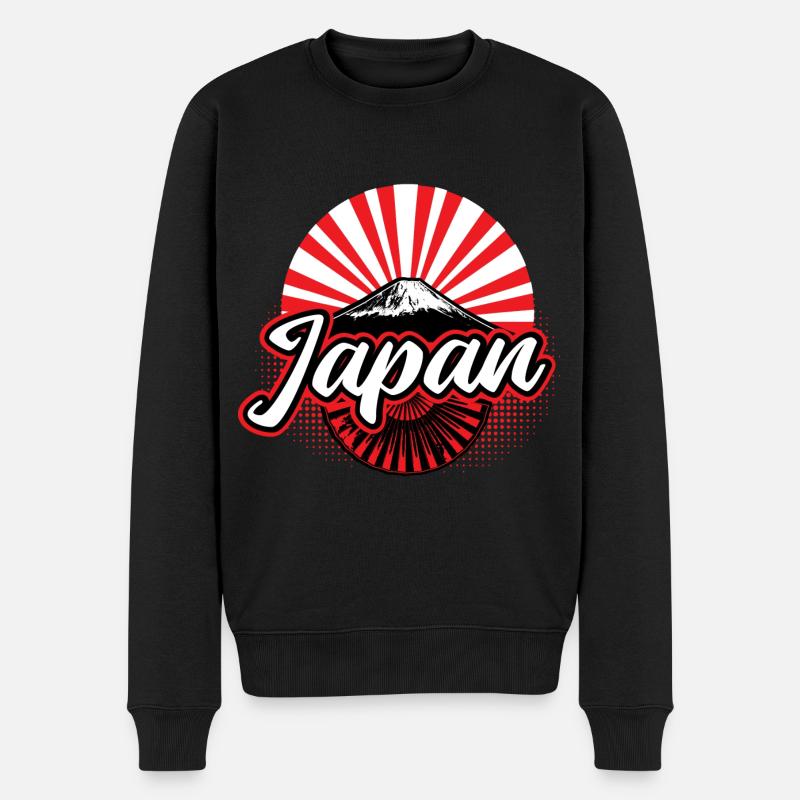 Japan Sakura Nippon Geschenk - Männer Premium Bio Pullover - Schwarz