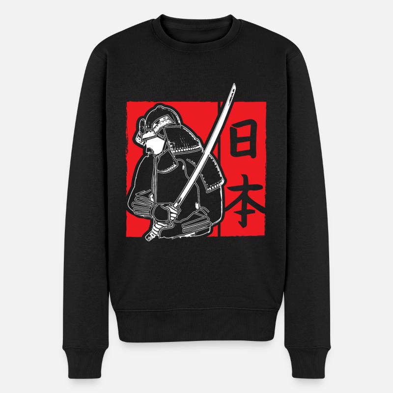 Japan Japaner - Männer Premium Bio Pullover - Schwarz