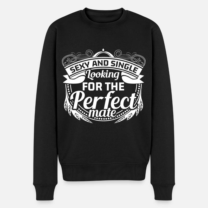 Single Solo Party - Männer Premium Bio Pullover - Schwarz