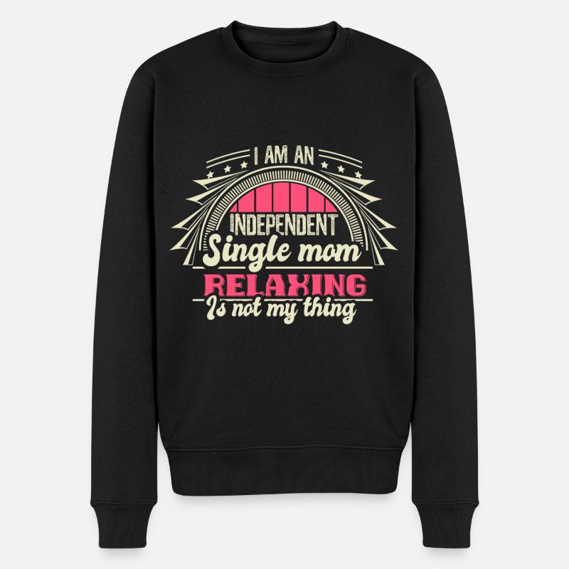 Cadeau maman mère célibataire - Pull Premium bio Homme - noir