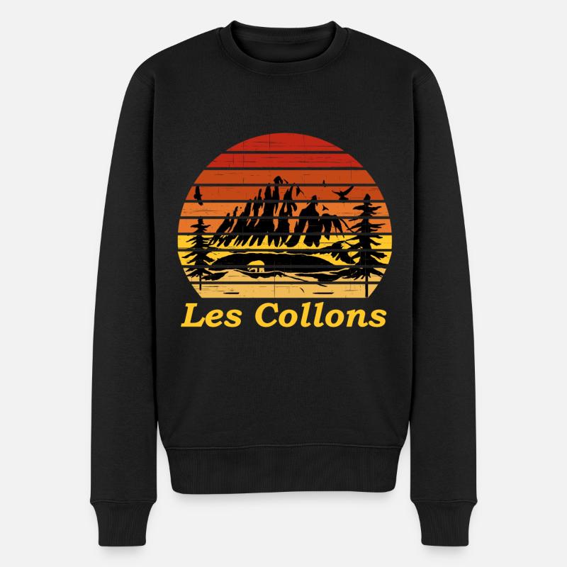 les collons - Männer Premium Bio Pullover - Schwarz