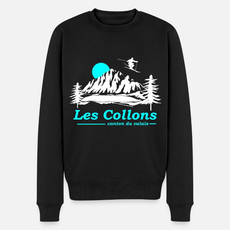 les collons - Männer Premium Bio Pullover - Schwarz